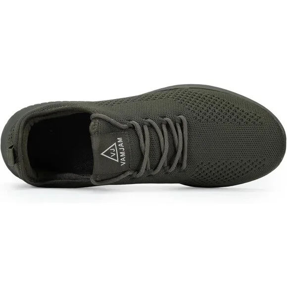 Men's Green Ultra Lightweight Breathable Walking Athletic Fashion Sneakers